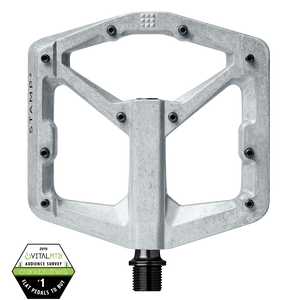 Crankbrothers Flat Pedals MTB Stamp 2 Large Raw Silver V2 Crankbrothers Flat Pedals MTB Stamp 2 Large Raw Silver V2
