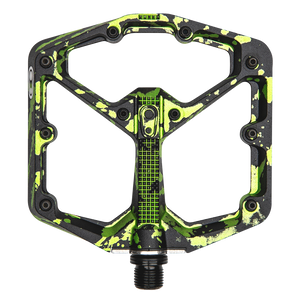 Crankbrothers Flat Pedals MTB Stamp 7 Large Splatter Paint Lime Green Crankbrothers Flat Pedals MTB Stamp 7 Large Splatter Paint Lime Green