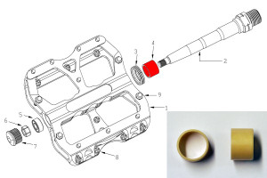 Reverse DU Bushing for Escape Pedal Bike