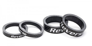 Reverse Stem Spacer Set Bike Carbon 1 1/8" Black