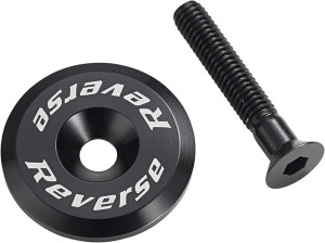 Reverse Stem Cap with Screw - Black