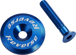 Reverse Stem Cap with Screw - Blue