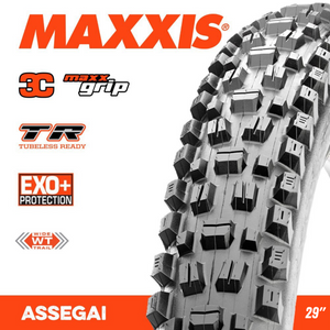 Maxxis Assegai 29 x 2.50 WT 3C EXO+ TR MaxxGrip Foldable MTB Tyre Maxxis Assegai 29 x 2.50 WT 3C EXO+ TR MaxxGrip Foldable MTB Tyre
