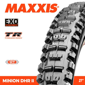 Maxxis Minion DHR II 27.5x2.40 WT EXO TR Foldable MTB Tyre