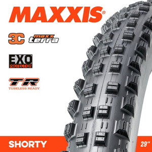 Maxxis Shorty 29 x 2.40 WT 3C EXO TR MaxxTerra Foldable MTB Tyre Maxxis Shorty 29 x 2.40 WT 3C EXO TR MaxxTerra Foldable MTB Tyre