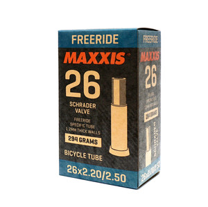 Maxxis Freeride 26 x 2.2/2.5 SV 1.2mm Wall Schrader Valve Tube Maxxis Freeride 26 x 2.2/2.5 SV 1.2mm Wall Schrader Valve Tube