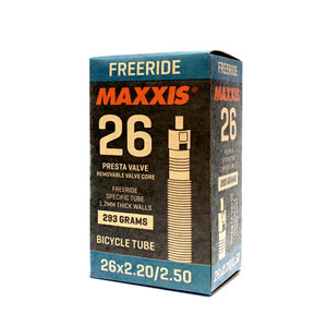Maxxis Freeride 26 x 2.2/2.5 SV 1.2mm Wall Schrader Valve Tube Maxxis Freeride 26 x 2.2/2.5 SV 1.2mm Wall Schrader Valve Tube