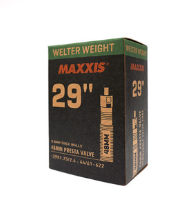 Maxxis Welterweight 29 x 1.75/2.40 FV 0.8mm Wall 48mm Presta Valve 200g Tube Maxxis Welterweight 29 x 1.75/2.40 FV 0.8mm Wall 48mm Presta Valve 200g Tube