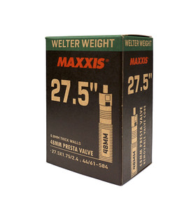 Maxxis Welterweight 27.5 x 1.75/2.40 FV 0.8mm Wall 48mm Presta Valve 188g Tube Maxxis Welterweight 27.5 x 1.75/2.40 FV 0.8mm Wall 48mm Presta Valve 188g Tube