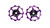 Reverse Aluminium pulley set Purple