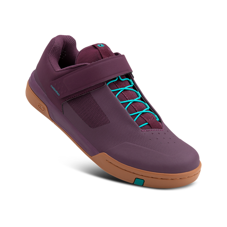 Crankbrothers Shoes Flat MTB Stamp Speedlace Purple / Teal Blue - Gum Outsole