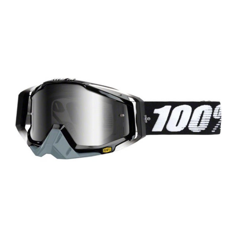 100% Racecraft Gen1 MTB Goggles Abyss Black with Mirror Silver Lens