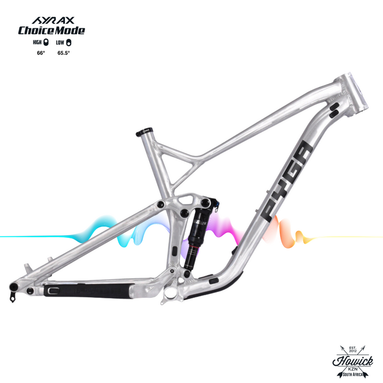 Pyga Hyrax 29" All Mountain Full Suspension MTB Frame Raw Alloy Finish Large