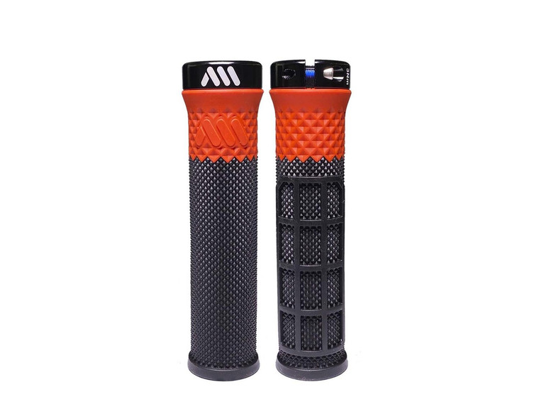 AMS CERO Dual Pattern Dual Density MTB GRIPS BLACK RED