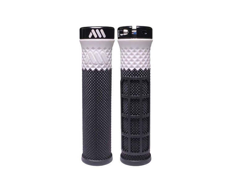 AMS CERO Dual Pattern Dual Density MTB GRIPS BLACK WHITE
