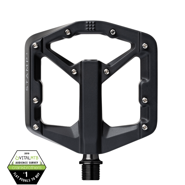 Crankbrothers Flat Pedals MTB Stamp 3 Small Black Magnesium