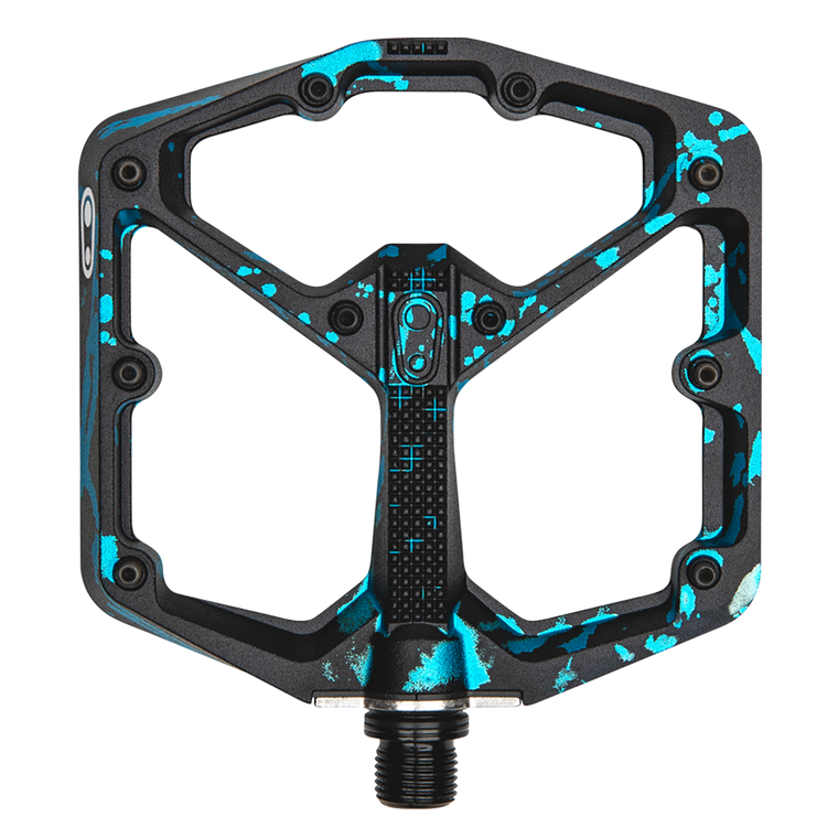 Crankbrothers Flat Pedals MTB Stamp 7 Large Splatter Paint Blue
