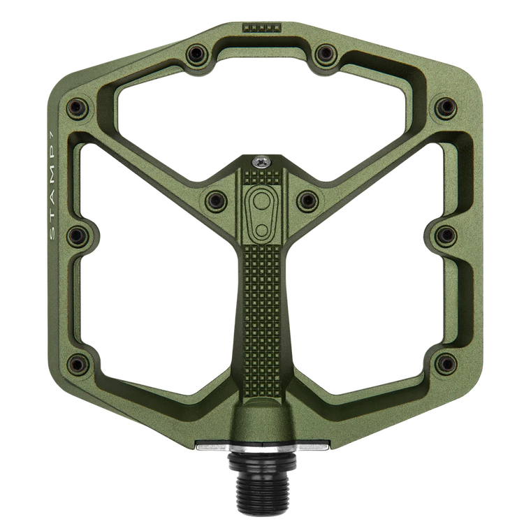 Crankbrothers Flat Pedals MTB Stamp 7 Large Camo Ltd. Edition Dark Green