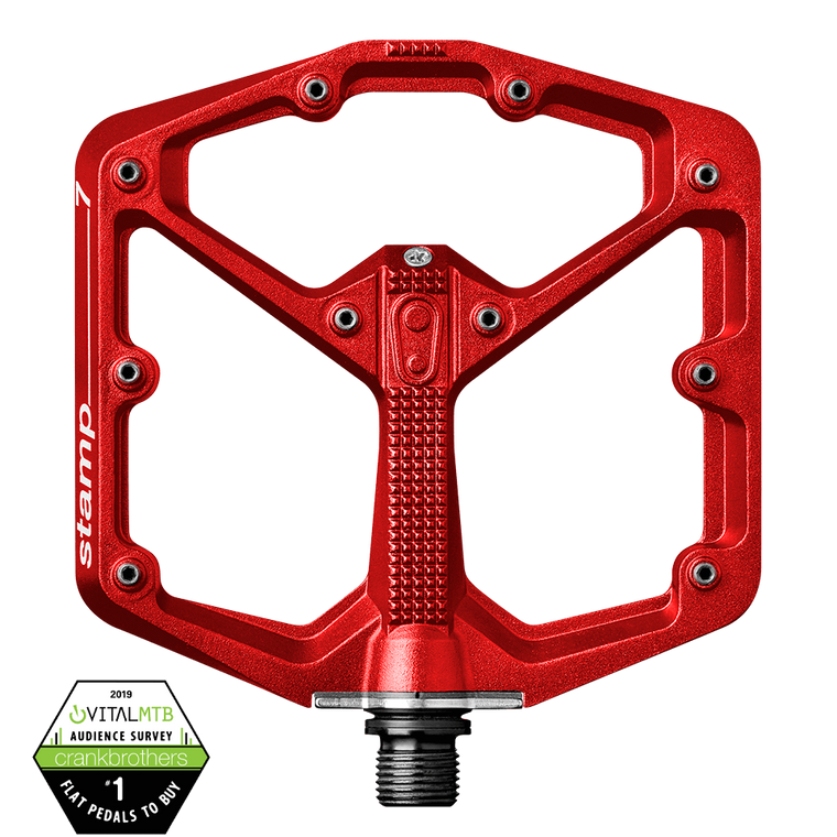 Crankbrothers Flat Pedals MTB Stamp 7 Large Red