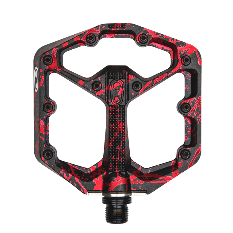 Crankbrothers Flat Pedals MTB Stamp 7 Small Splatter Paint Red