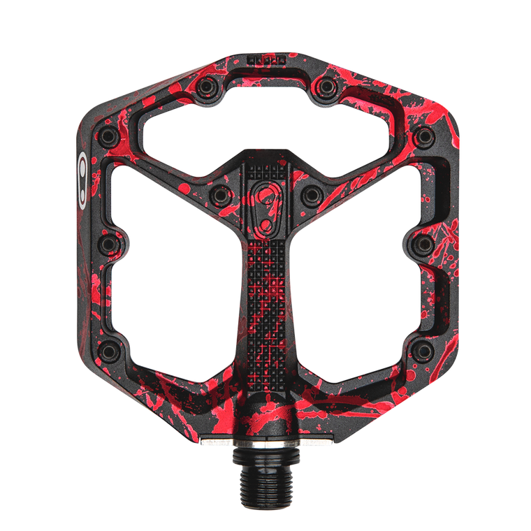 Crankbrothers Flat Pedals MTB Stamp 7 Small Splatter Paint Red