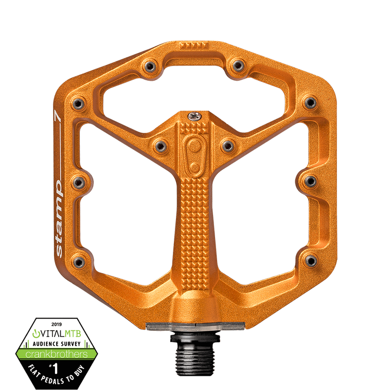 Crankbrothers Flat Pedals MTB Stamp 7 Small Orange