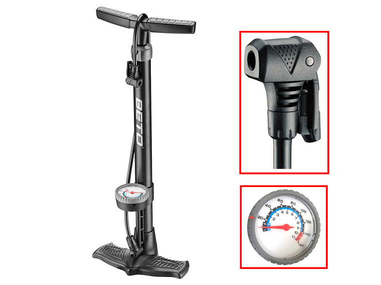 Nachman Bike Pump Beto Steel Floor Pump W /Gauge 160psi
