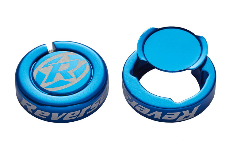 Reverse Bar End Lock On Pair Chip Blue