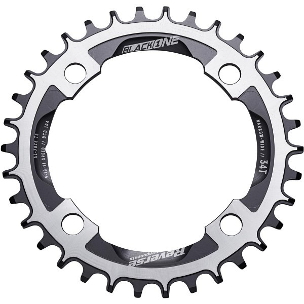 Reverse Chainring Black One 104 BCD 34T