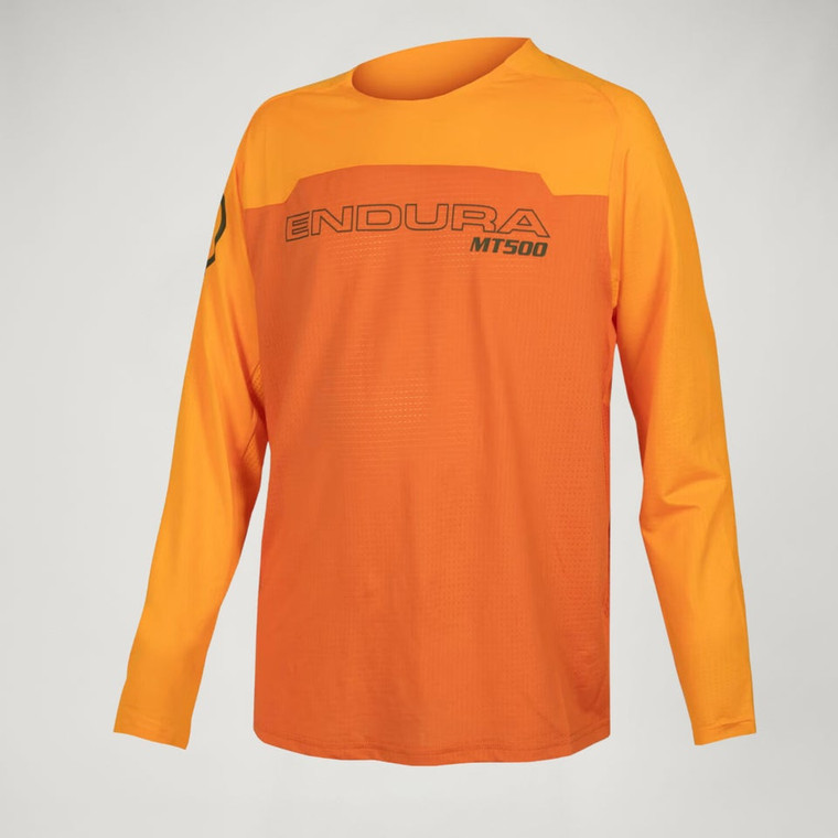 Endura Kids MT500 Burner L/S Jersey Orange 9-10