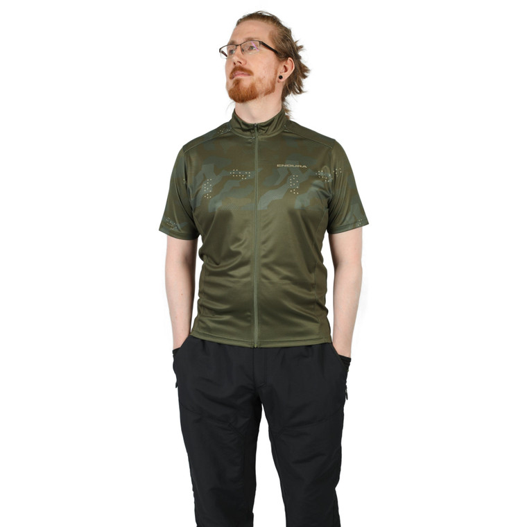 Endura Mens Hummvee Ray S/S Jersey Olive Green Small