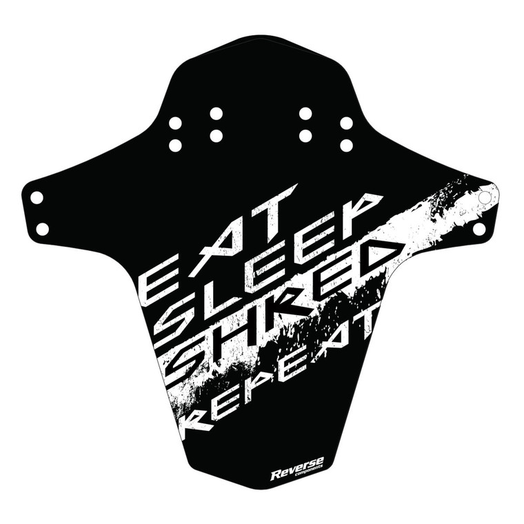 Reverse Mud guard Eat, Sleep, Shred, Repeat Black White