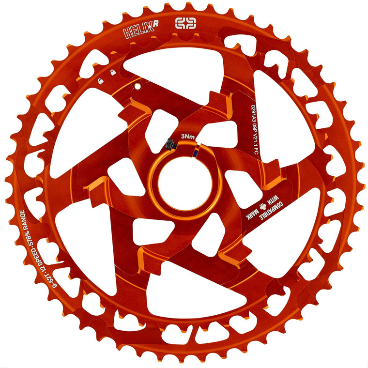 e*thirteen Helix Race Cassette 12s AL Cogs Naranja