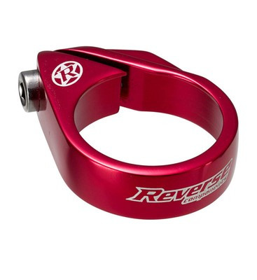 Reverse Seat Post Clamp - Bolt Type 34.9mm Red