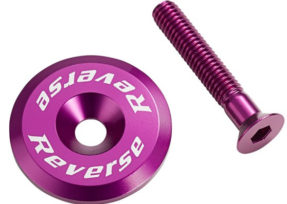 Reverse Stem Cap with Screw - Purple