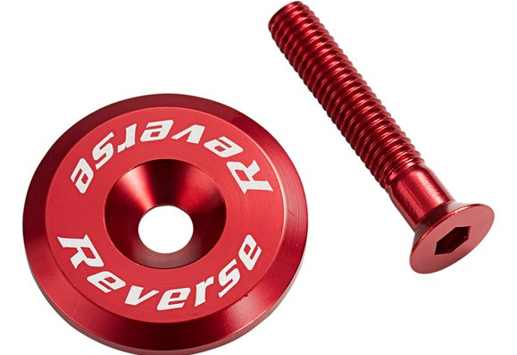 Reverse Stem Cap with Screw - Red
