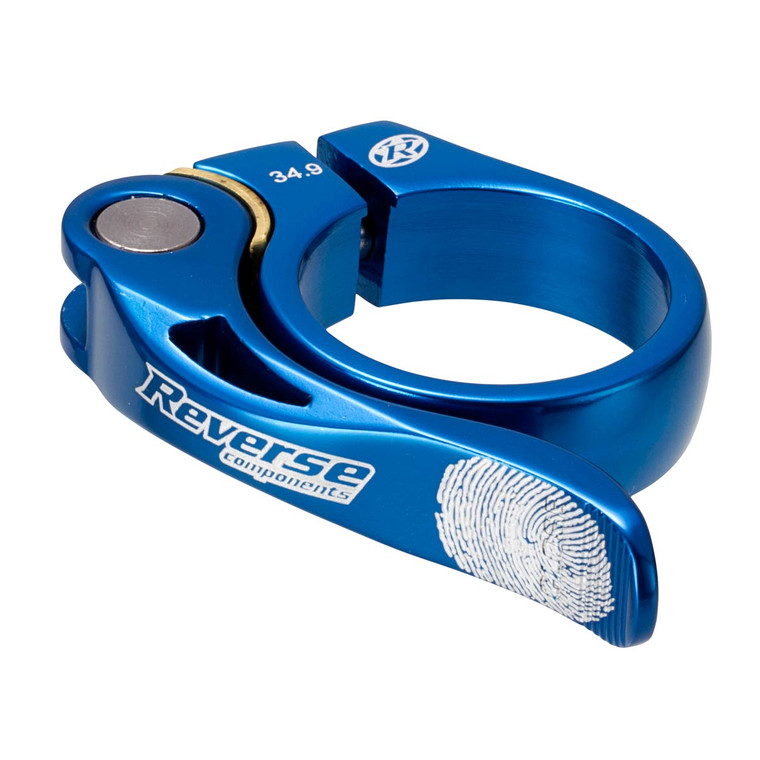 Reverse Seat Post Clamp Quick Release 34.9mm Blue