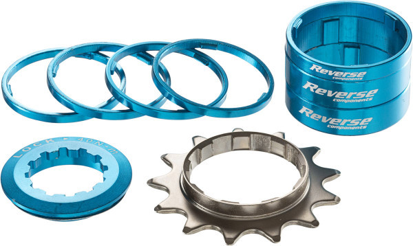 Reverse Single Speed Kit 13T Light Blue
