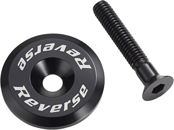 Reverse Stem Cap with Screw - Black