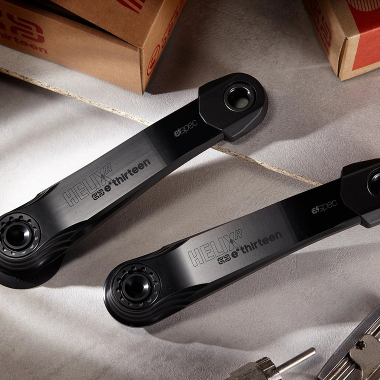 e*thirteen Helix Race Alloy e*spec Cranks for ISIS Spindle - 155mm, 26mm Offset, Black