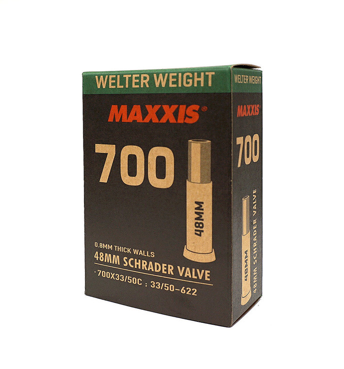 Maxxis Welterweight 700 x 33/50 SV 0.8mm Wall 48mm Schrader Valve 130g Tube