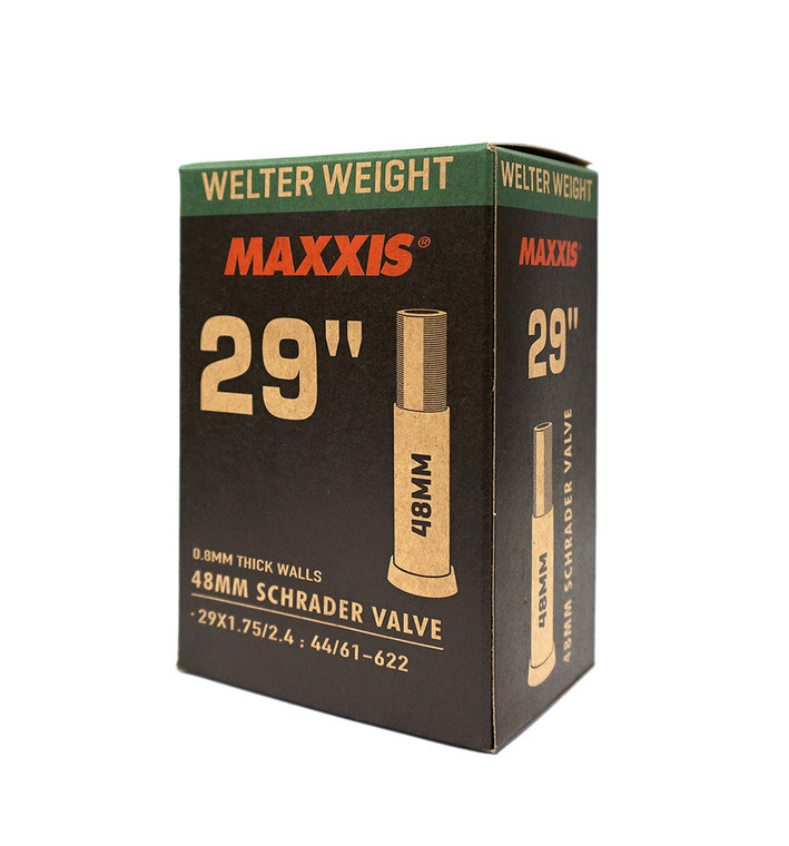 Maxxis Welterweight 29 x 1.75/2.40 SV 0.8mm Wall 48mm Schrader Valve 200g Tube