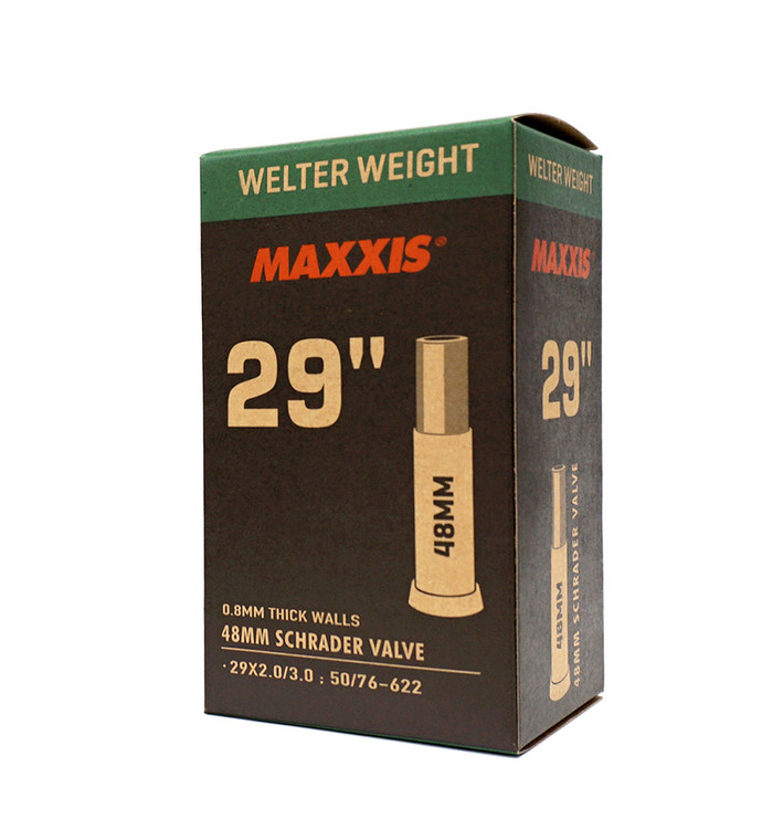 Maxxis Welterweight 29 x 2.0/3.0 SV 0.8mm Wall 48mm Schrader Removable Valve Core 239g Tube
