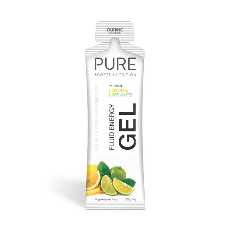 PURE Fluid Energy Gel Single Serve 50g Lemon Lime