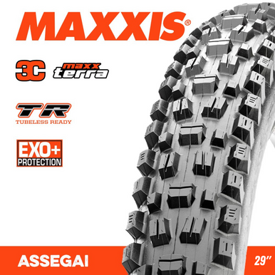 Maxxis Assegai 29 x 2.60 3C EXO+ TR MaxxTerra Foldable MTB Tyre