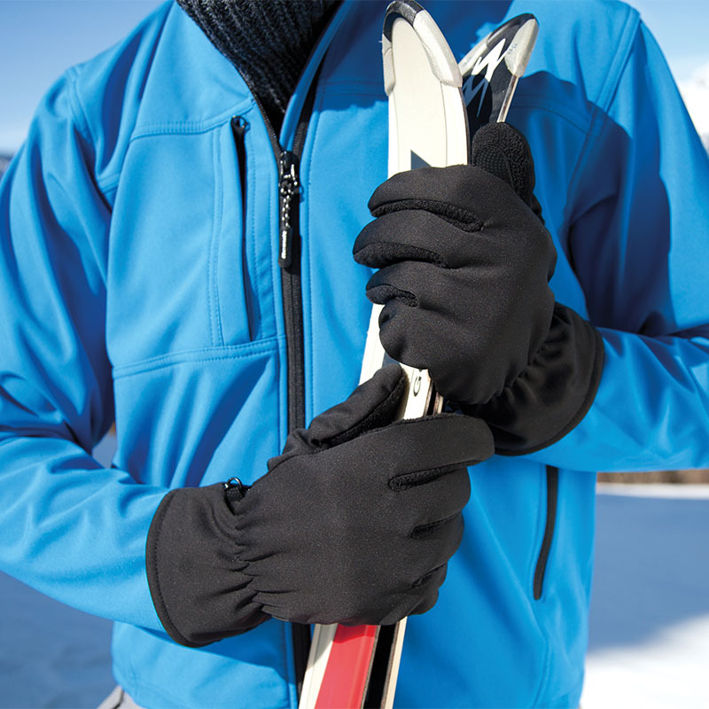 Softshell thermal glove