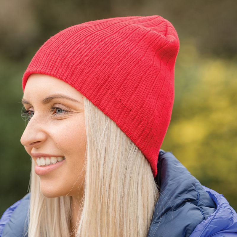 Cotton knitted beanie hat