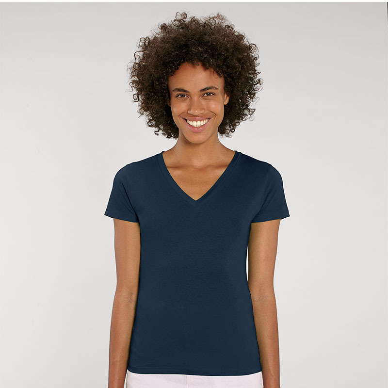 Stella Invents slub v-neck raw edge 