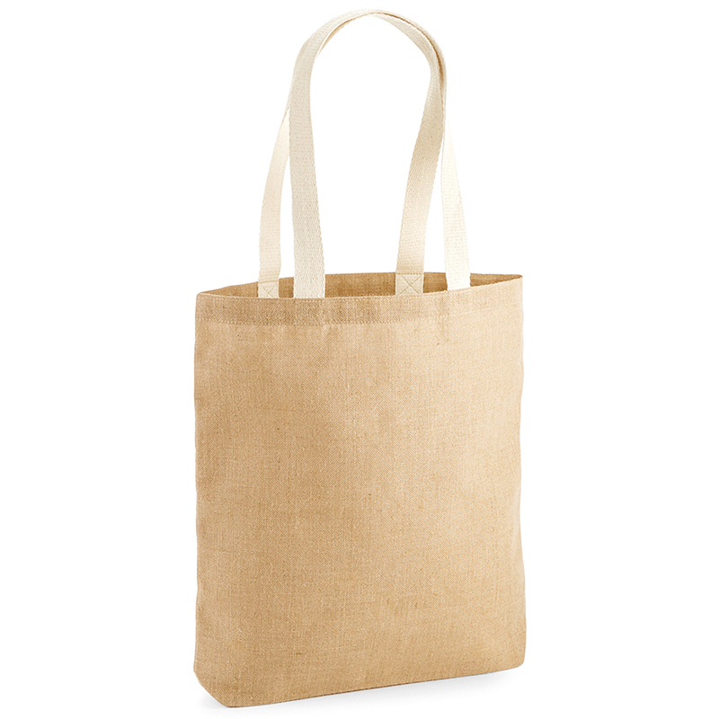 Unlaminated jute tote