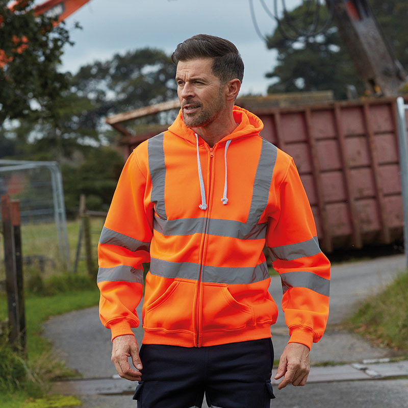 Hi-vis zip hoodie (HVK07) - Matrix Workwear